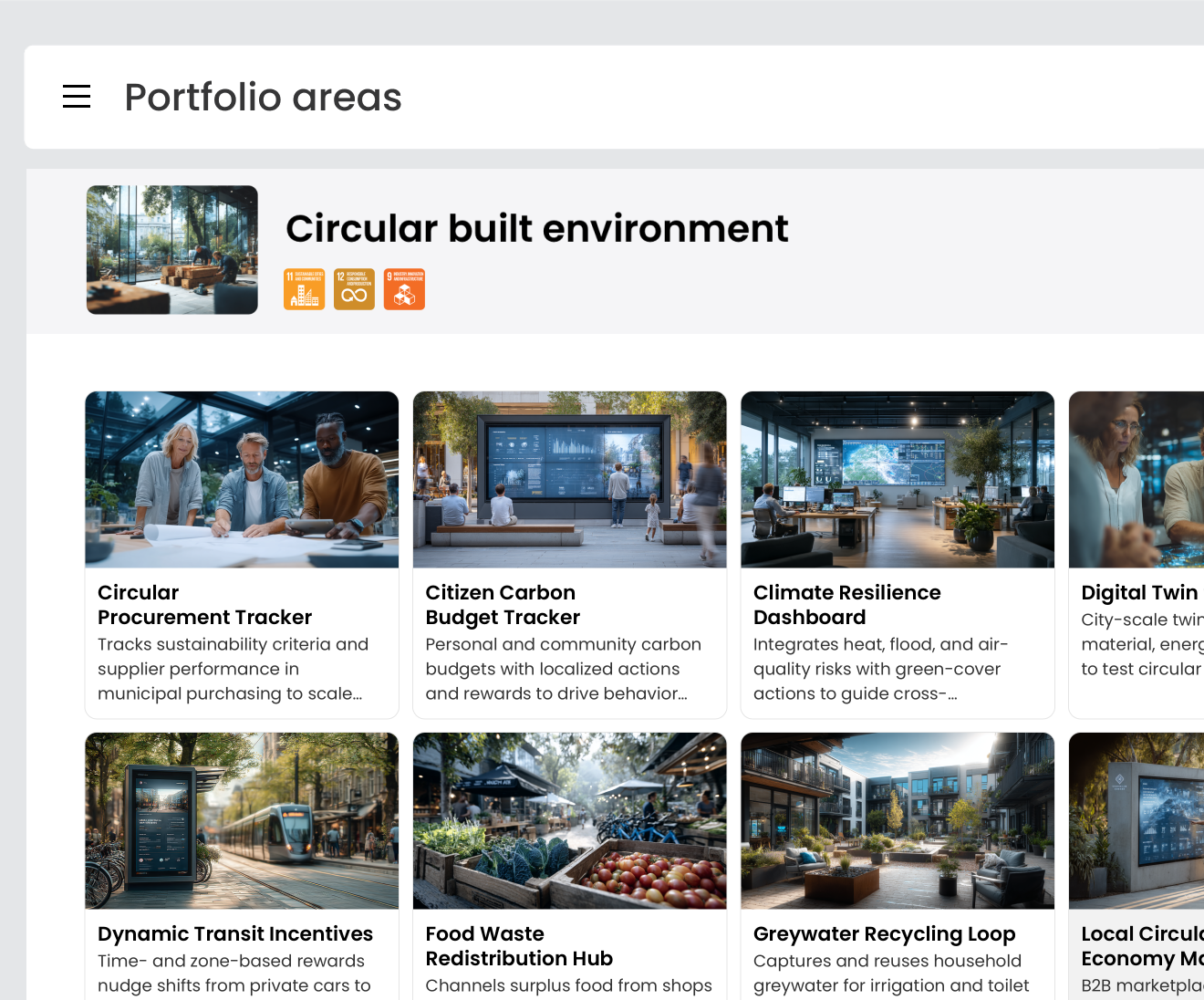 Build up your Portfolio of initiative